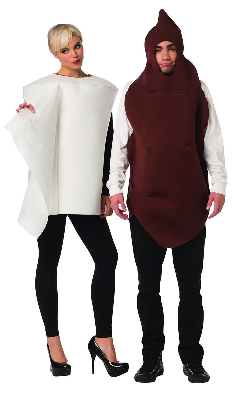 Rasta Imposta Poop and Toilet Paper 2 Piece Couples Costume Mens Womens Adult - Image 1